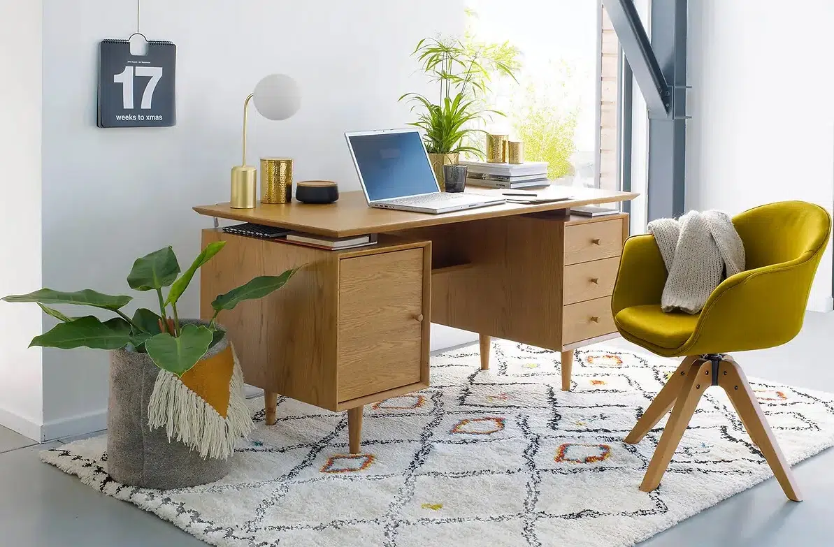 bureau bois avec rangement