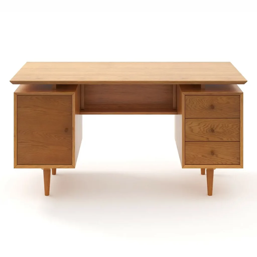 bureau bois avec rangement