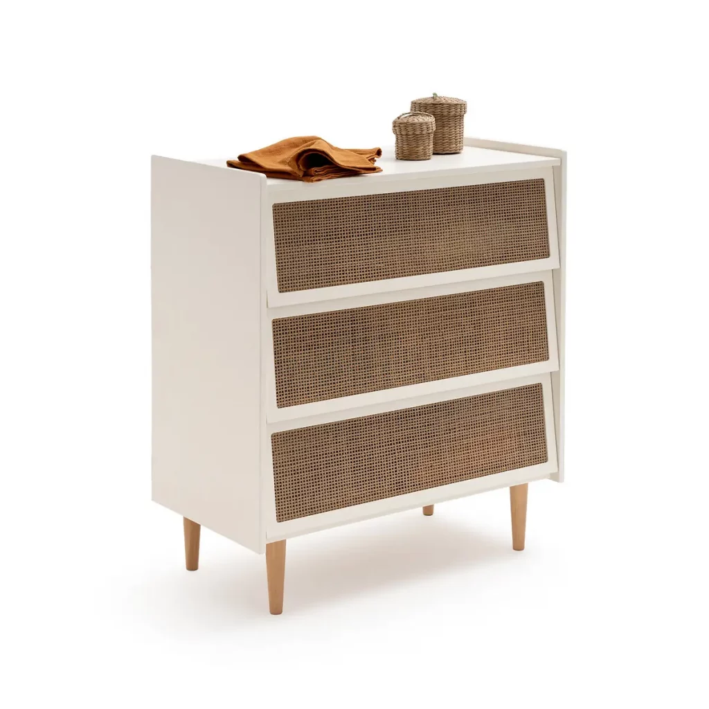 commode cannage blanche