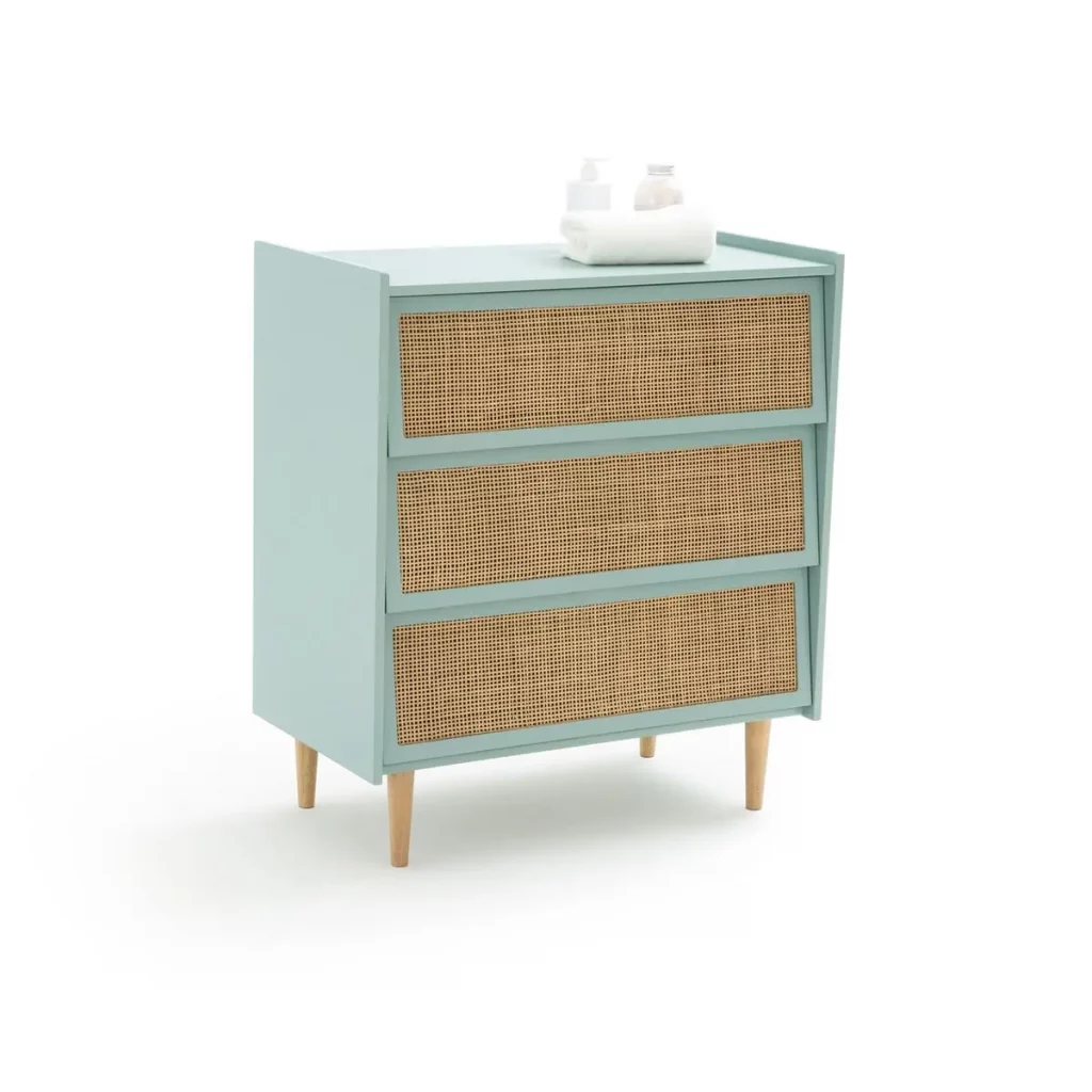 commode cannage menthe
