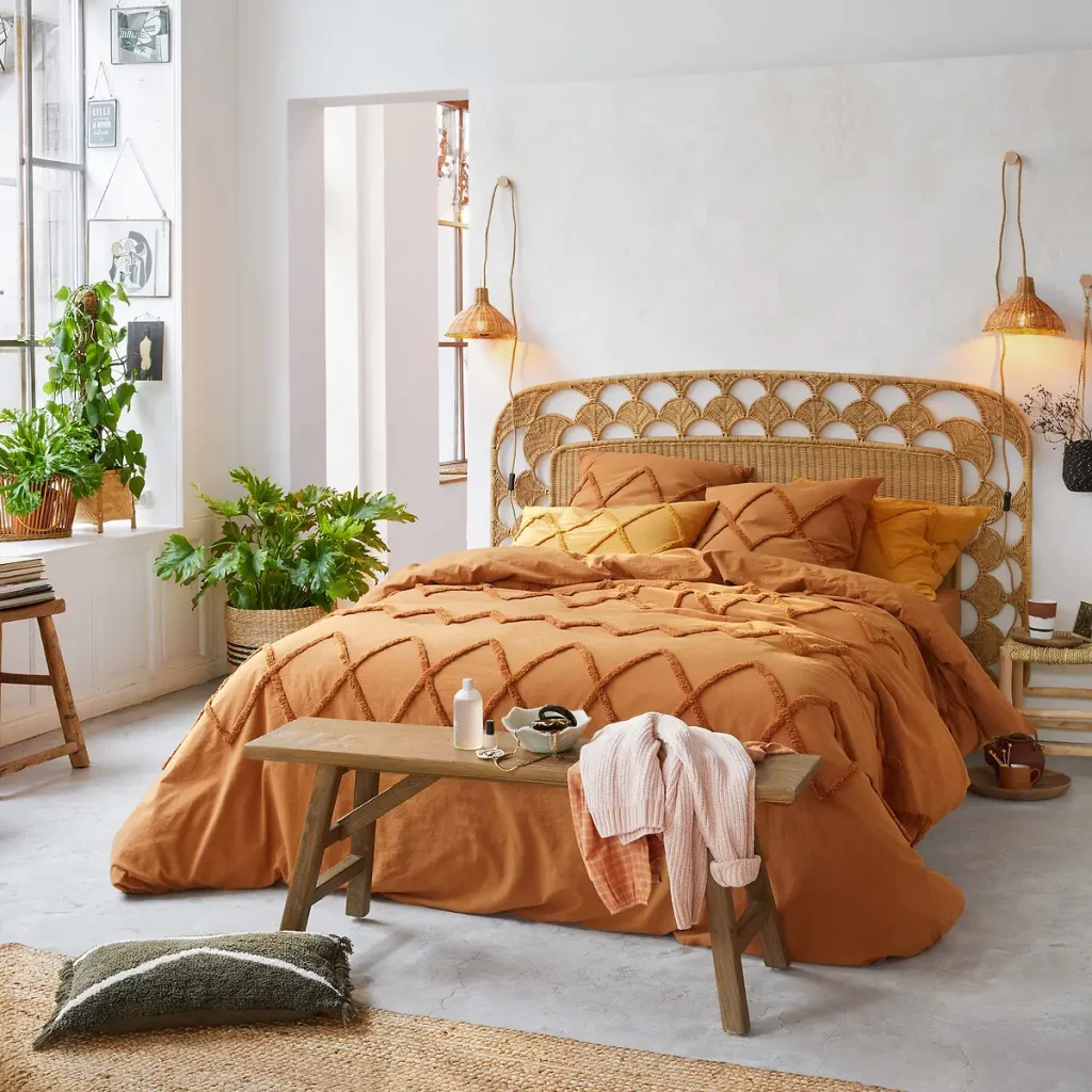 BANC BOUT DE LIT DECO CHAMBRE NATURE