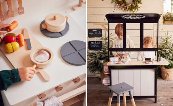 jouet imitation bois marchande dinette menage