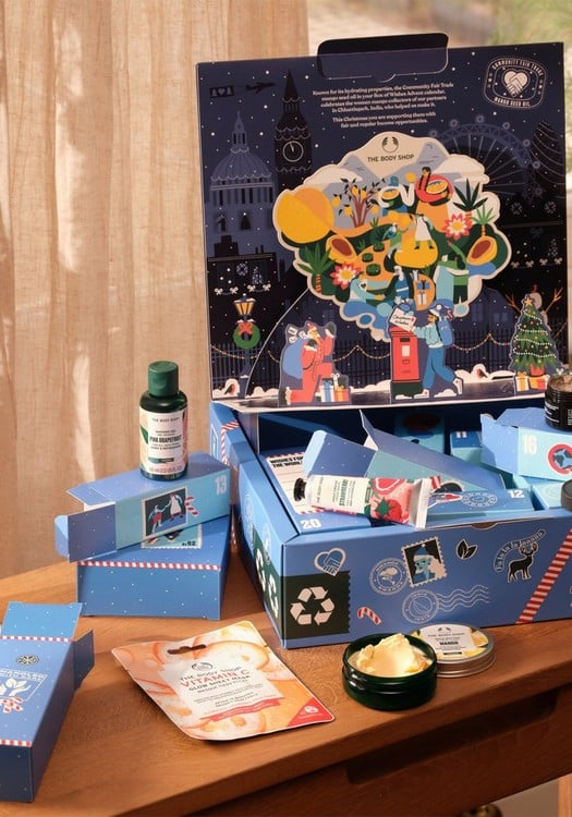 calendrier avent beaute bodyshop boite a souhaits