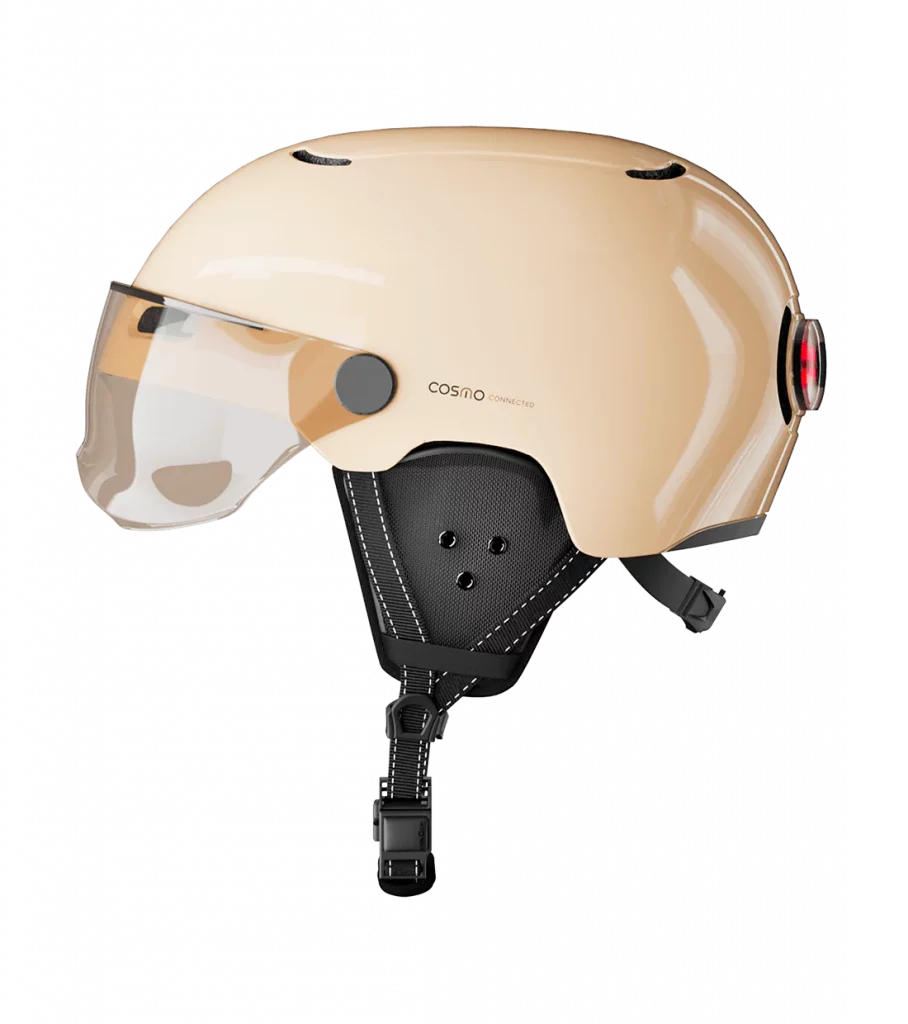casque velo trottinette visiere feu connecte