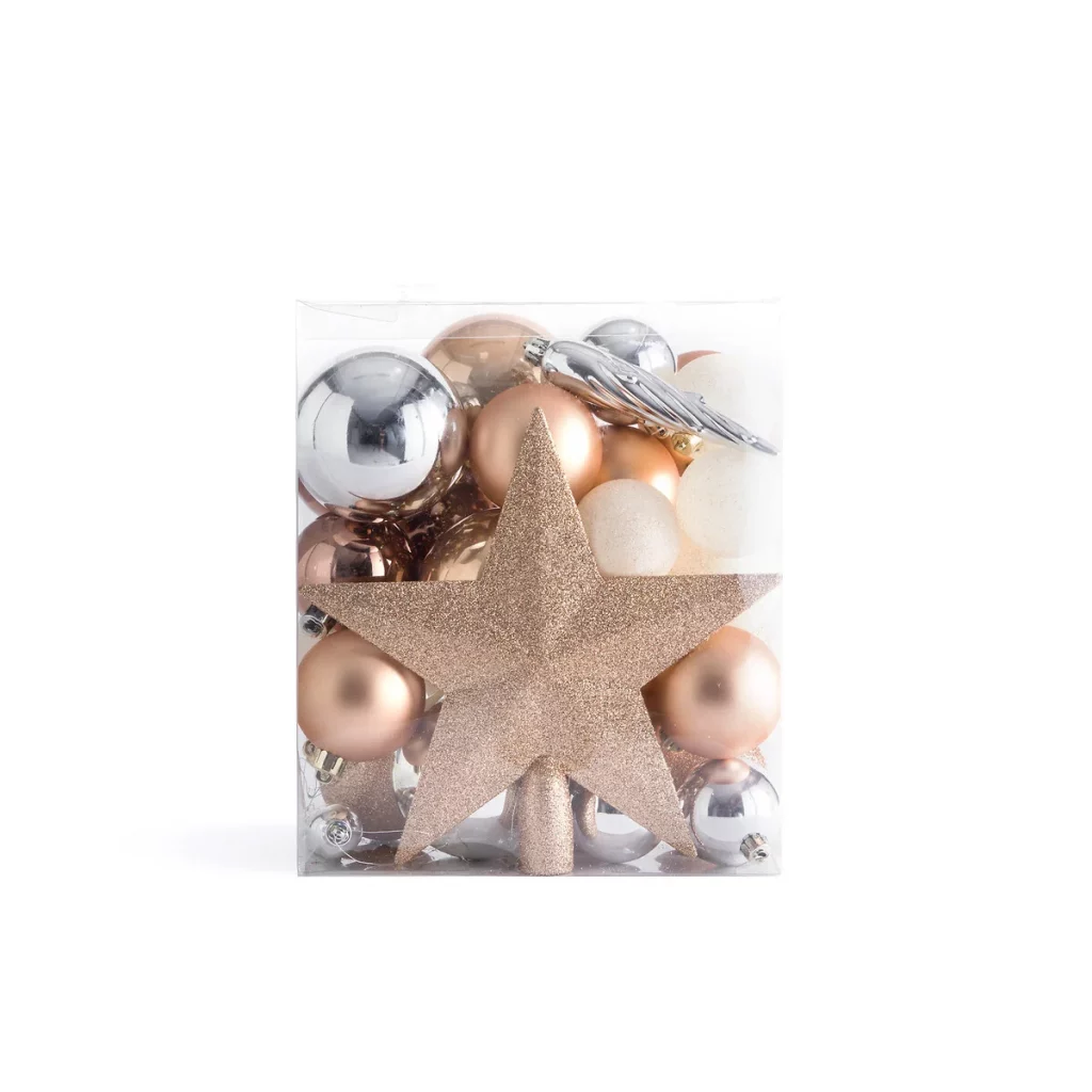 deco boules noel argent rose la redoute