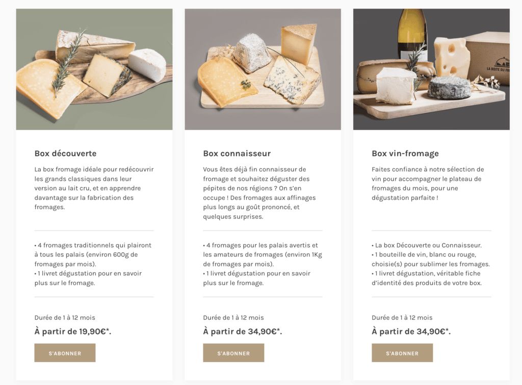 ABONNEMENT BOX FROMAGES
