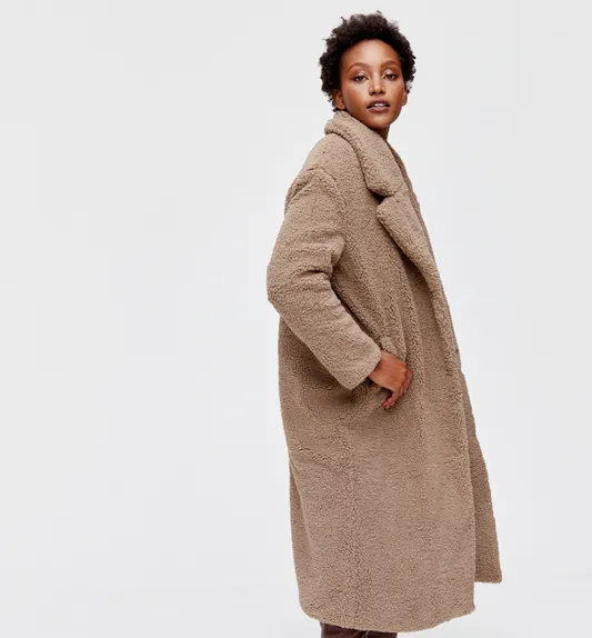 manteau doudou femme bouclette