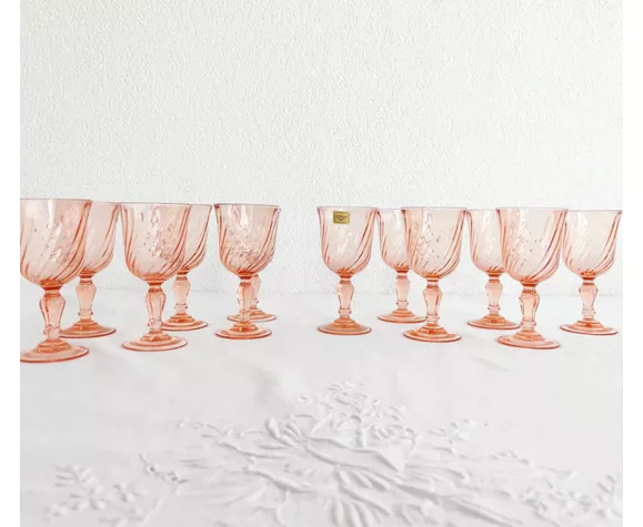 verres rosaline original brocante en ligne