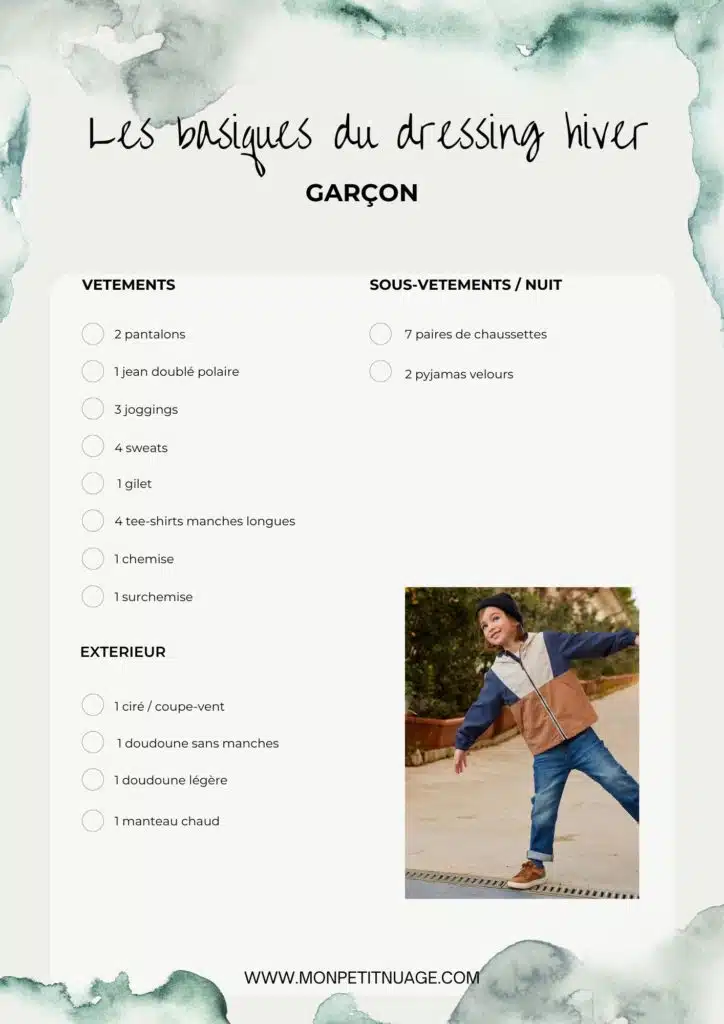 CHECKLIST DRESSING GARCON