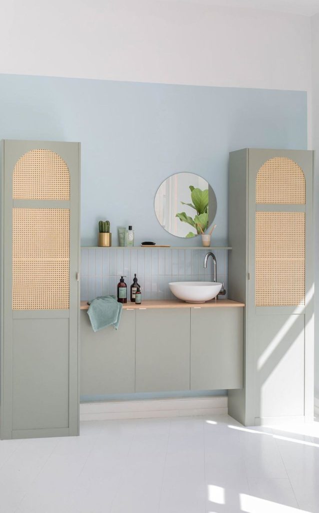dressing meuble salle bain cannage plum