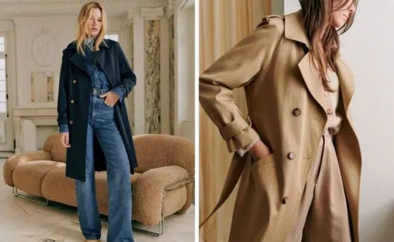 trench femme long beige