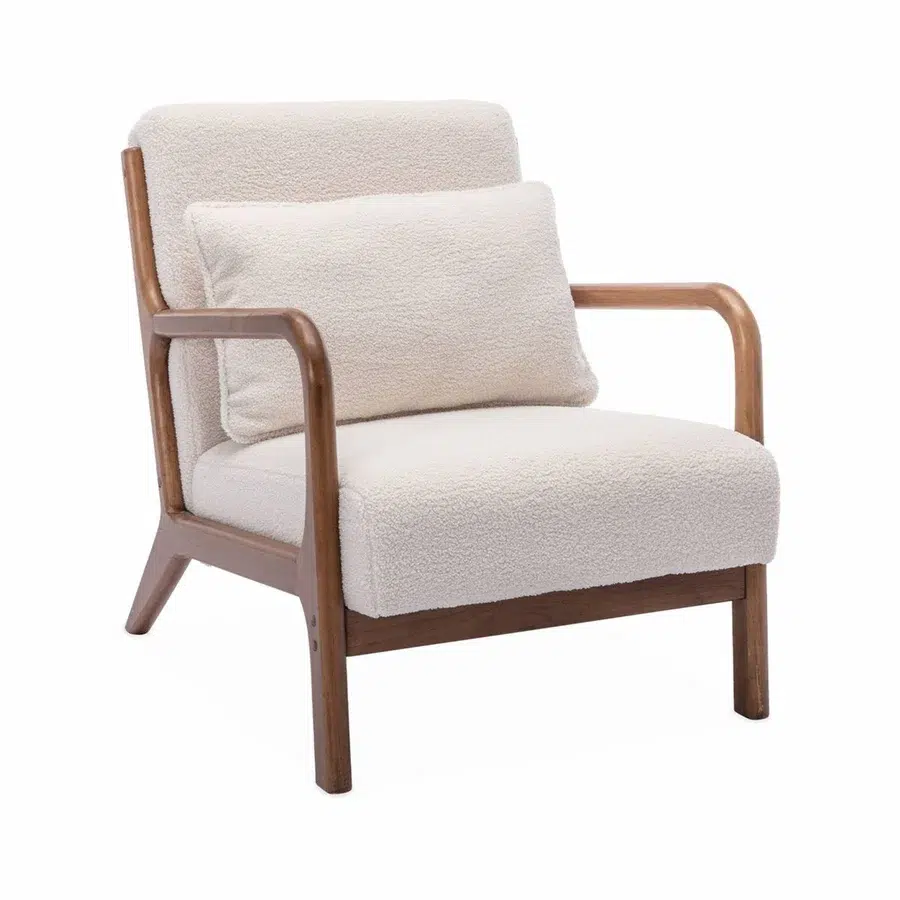 fauteuil scandinave bouclette