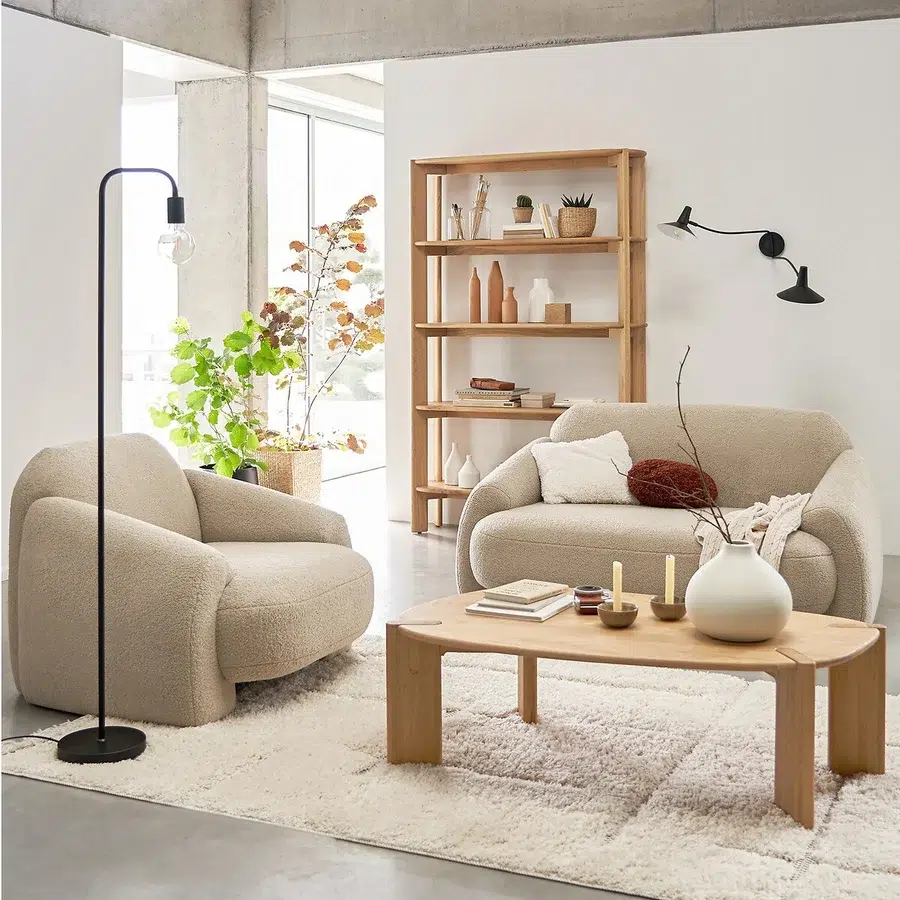fauteuil vintage bouclette