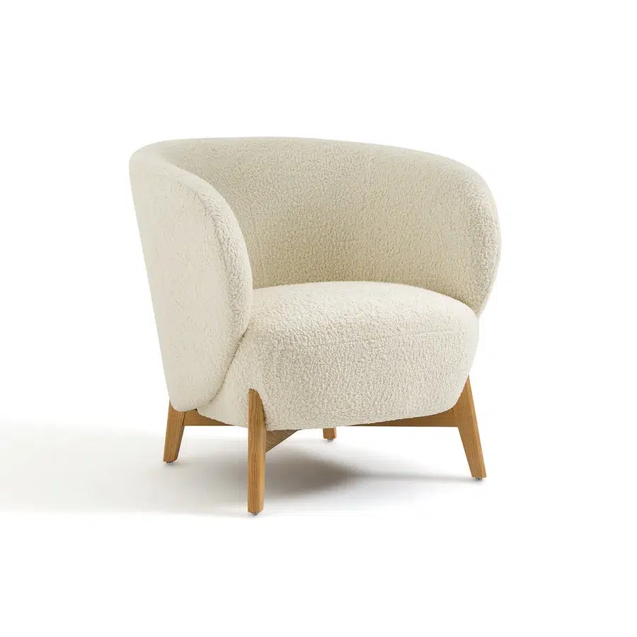 fauteuil vintage contemporain bouclette