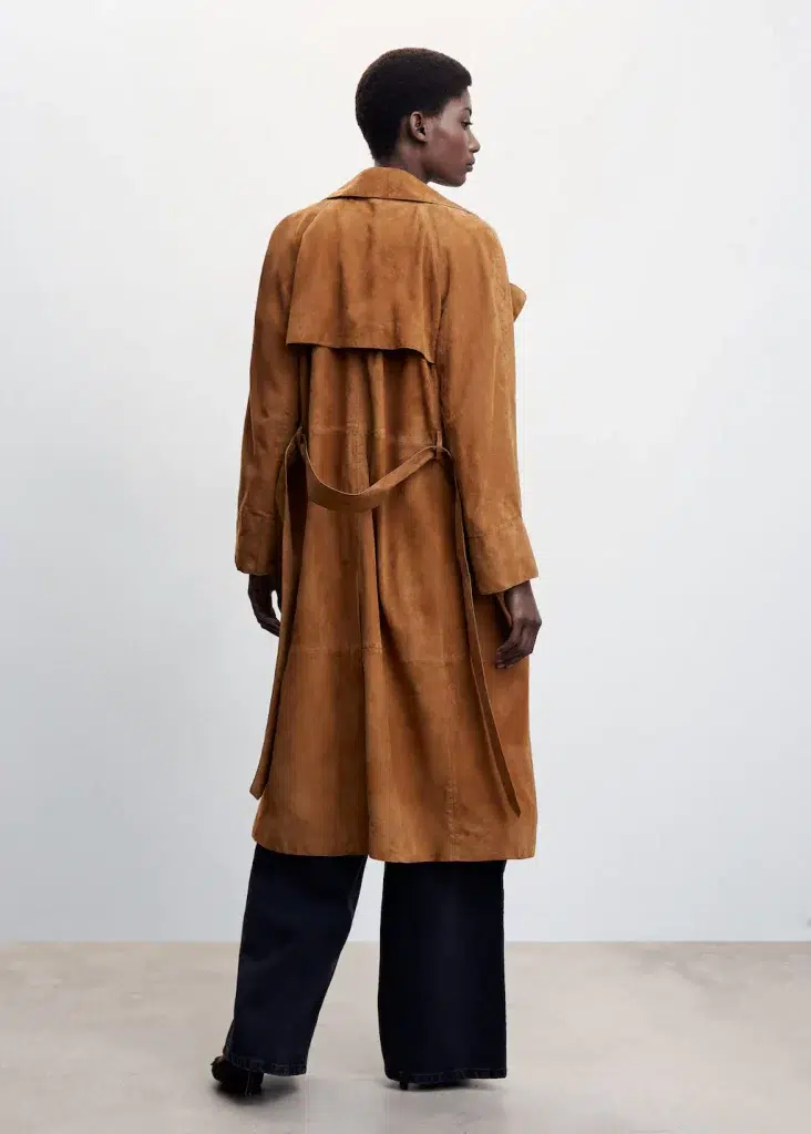 trench femme cuir long