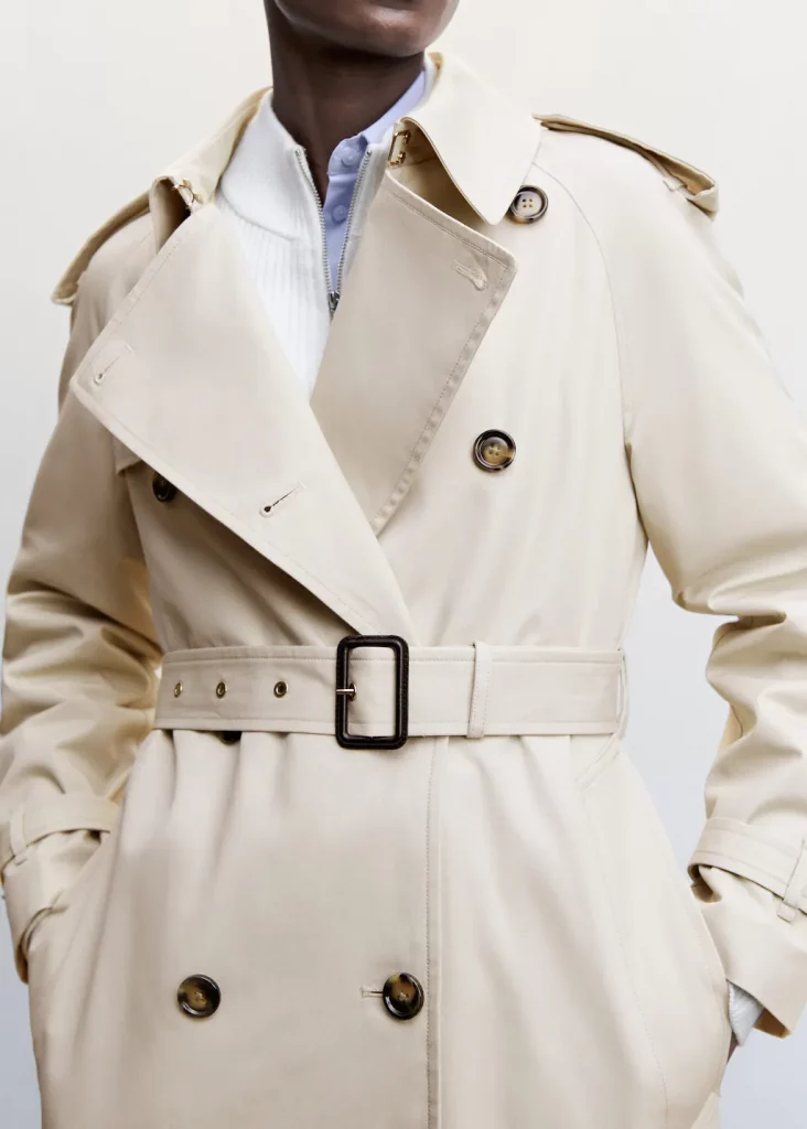 trench long ceinture mango