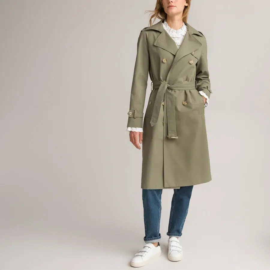 trench long femme kaki
