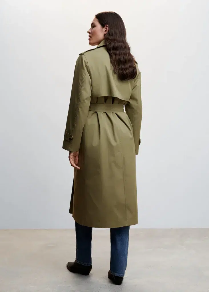 trench long femme kaki