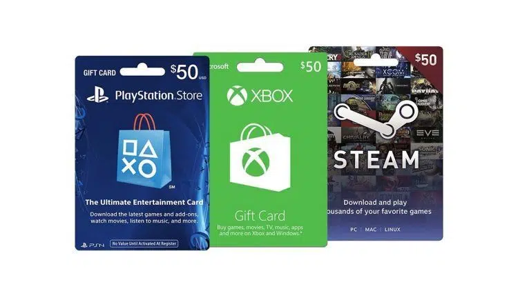 Cartes jeu video steam nintendo xbox