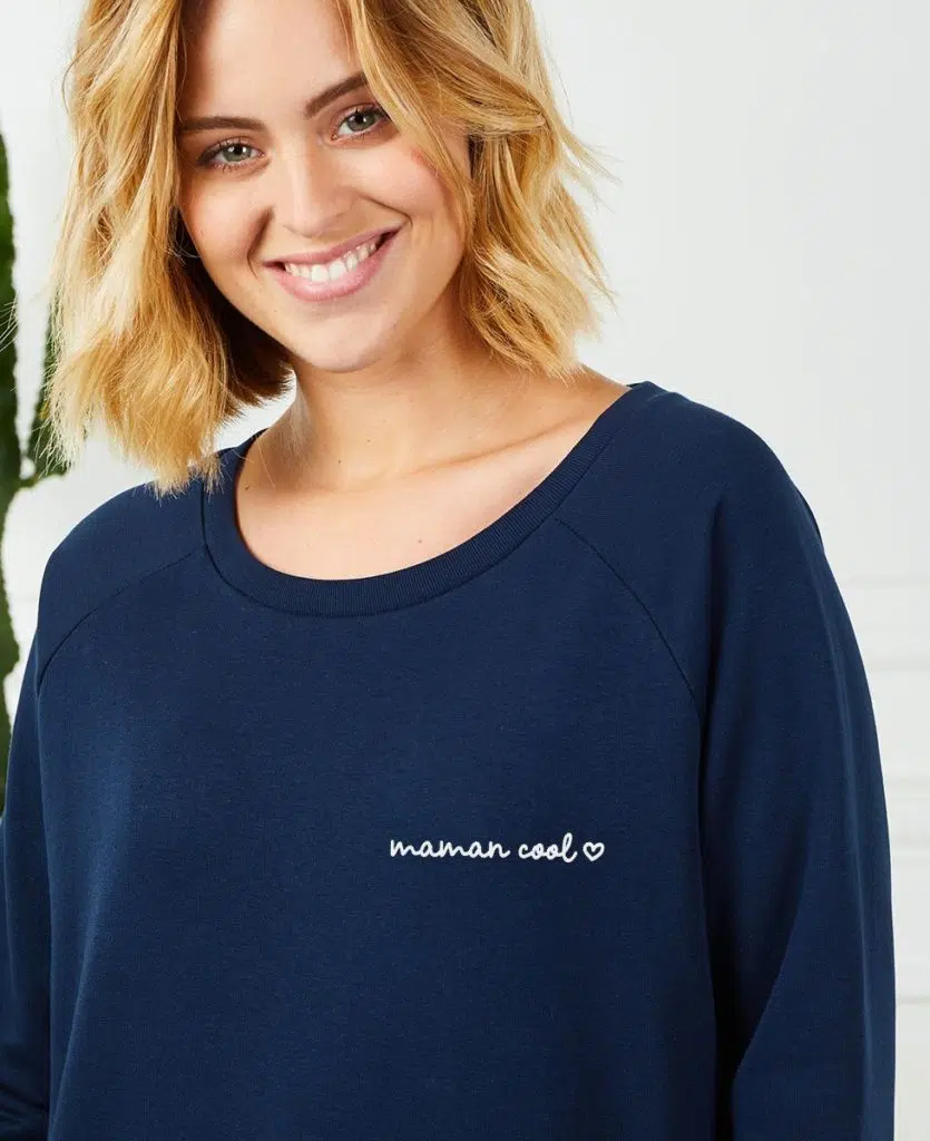 sweatshirt femme maman cool brode cadeaux papa cadeaux maman