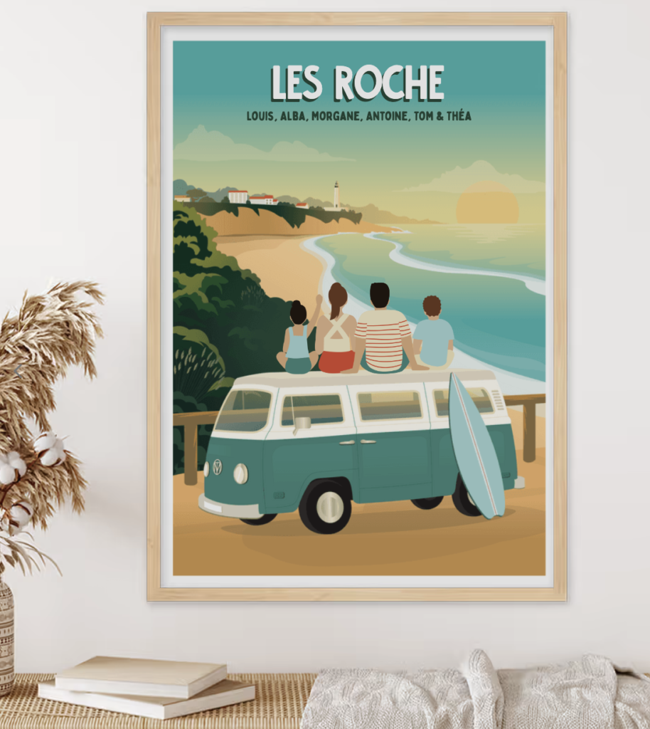 affiche famille personnalise fete des peres