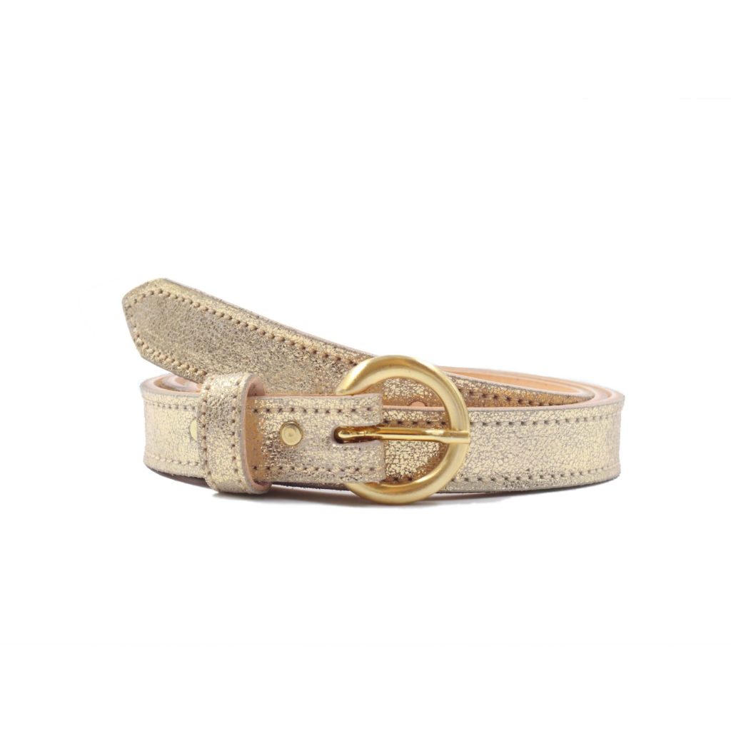 ceinture cuir femme dore