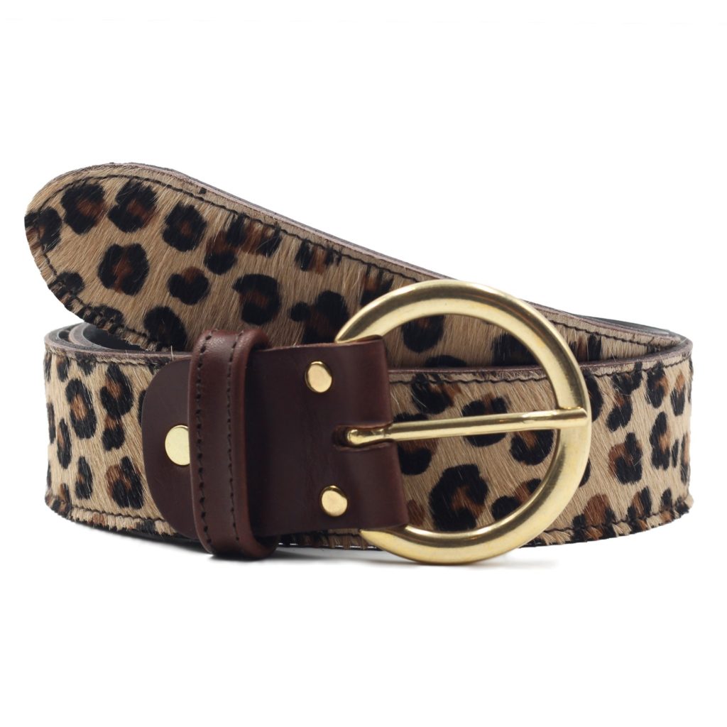 ceinture cuir femme leopard