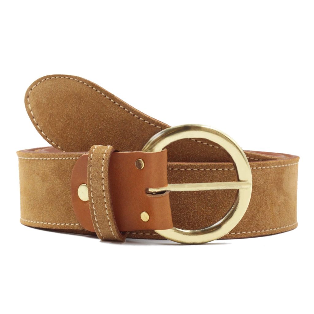 ceinture cuir femmedaim camel