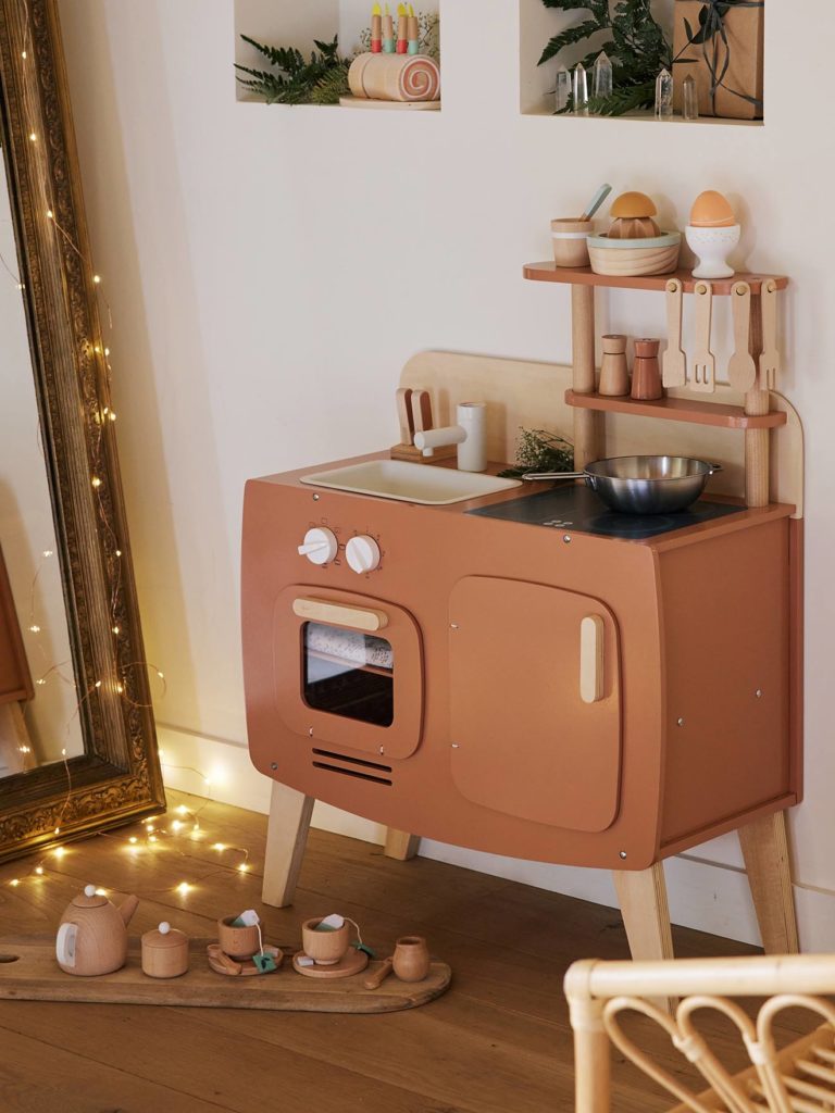 cuisinette design en bois vertbaudet caramel