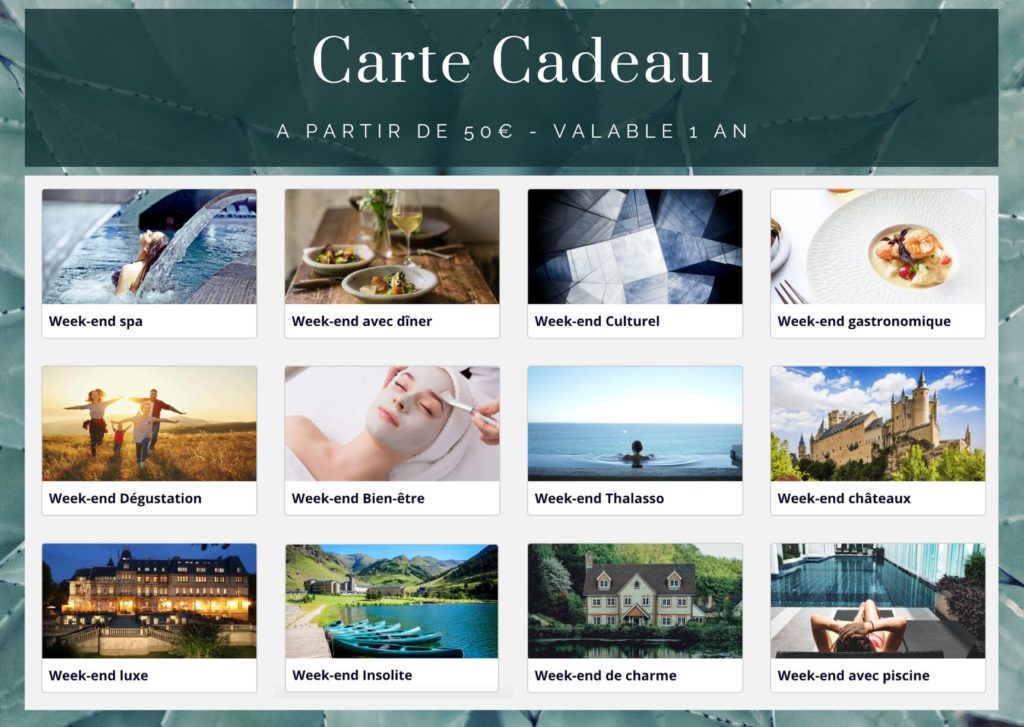 carte cadeau weekendesk hotel massage restaurant thalasso