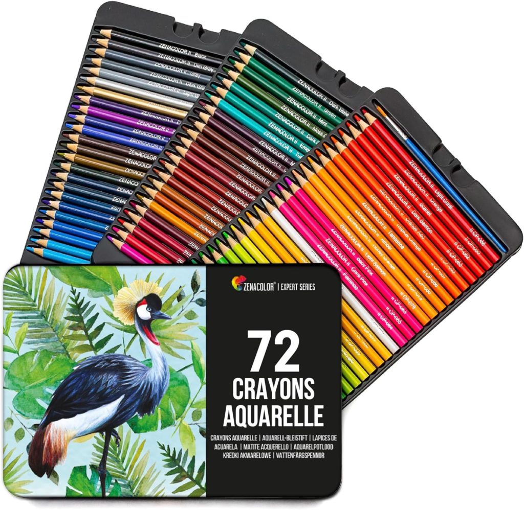 palette crayons couleurs coffret cadeau