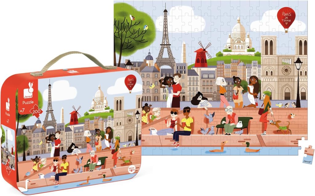 puzzle paris valise pieces janod