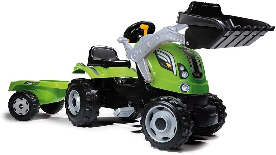 tracteur remorque tractopelle enfant smoby