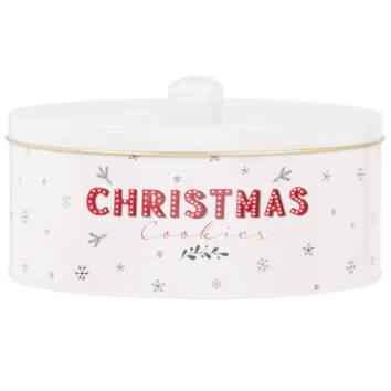 boite a gateaux en metal blanc rouge et vert