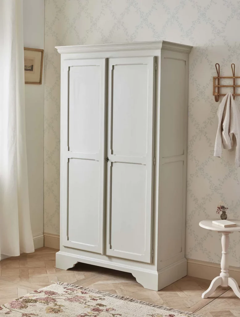 armoire parisienne blanche double