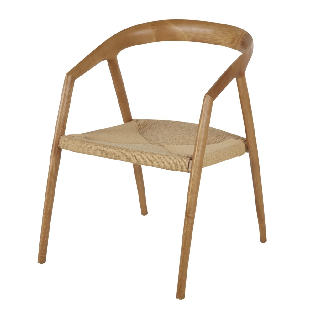 chaise en bois de frene et papier tresse