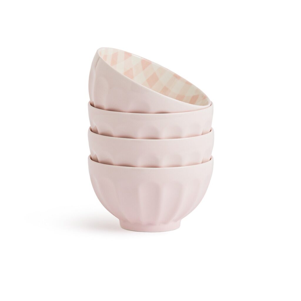 bol vichy jaune rose