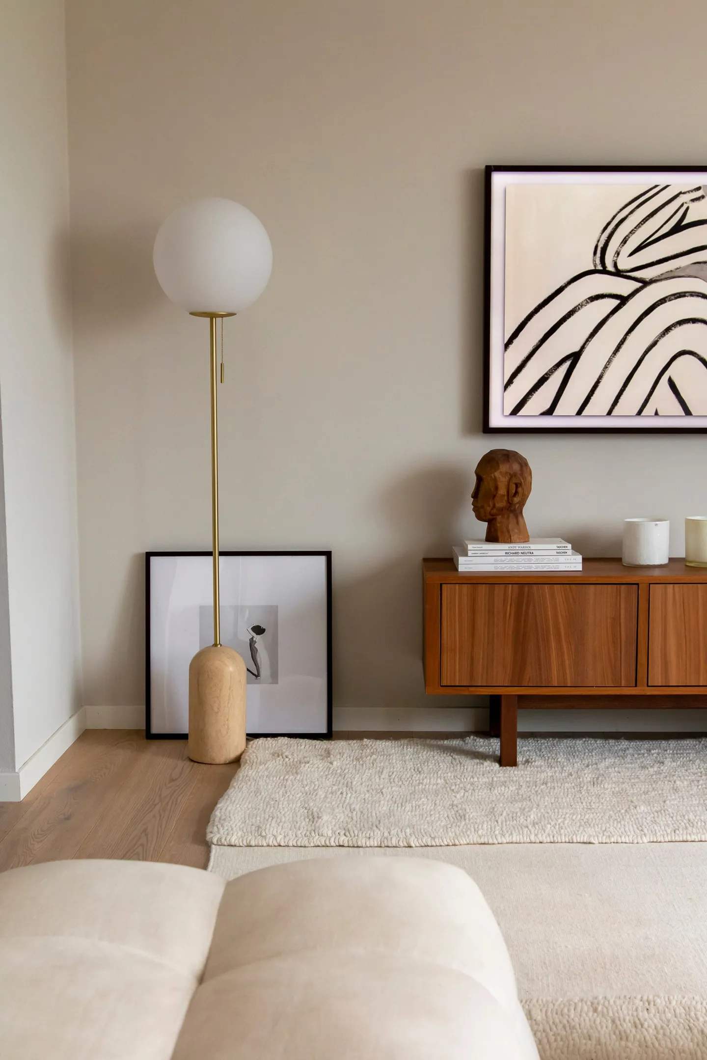 lampadaire travertin design