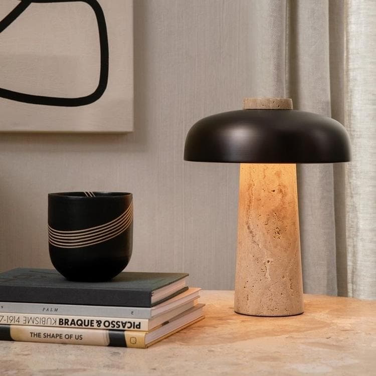 lampe travertin a poser