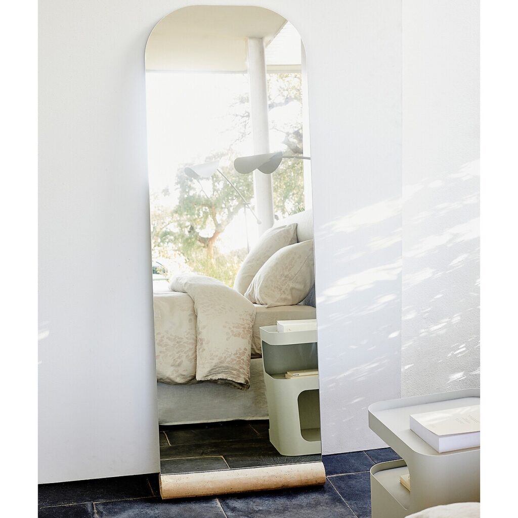 miroir base travertin