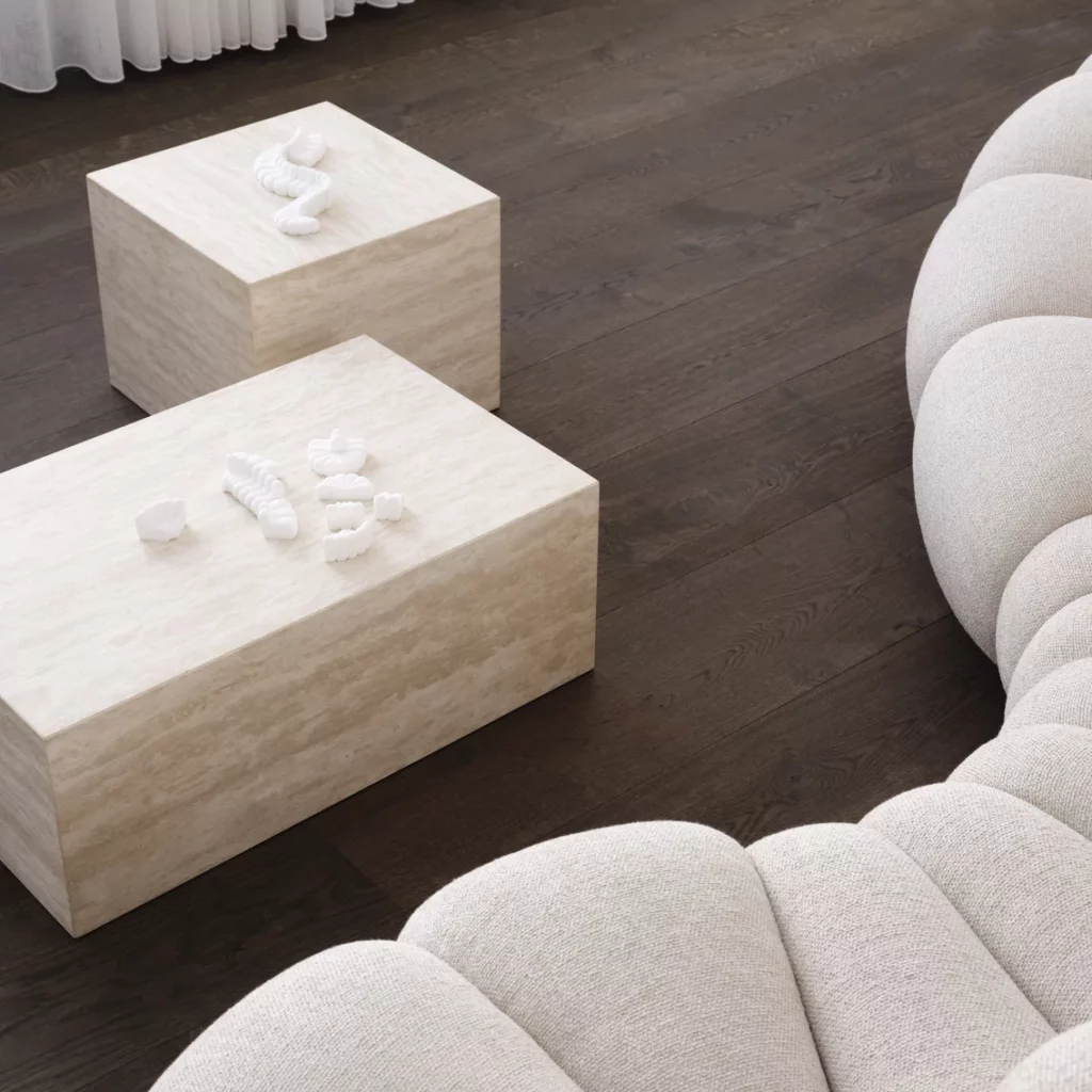 table basse travertin