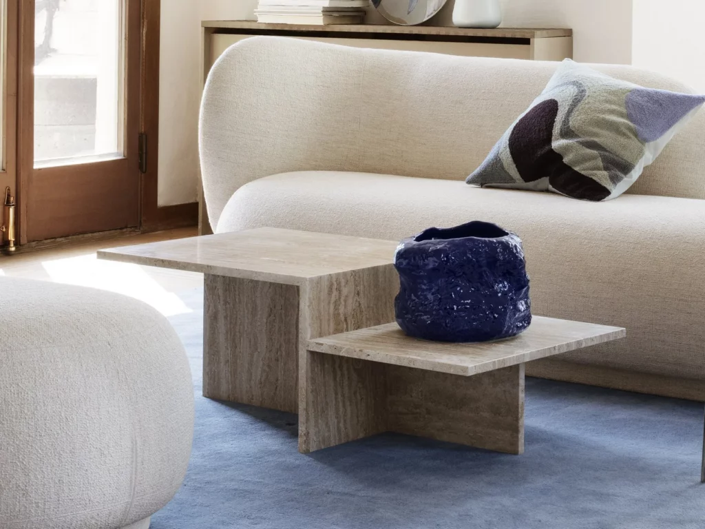 table basse travertin