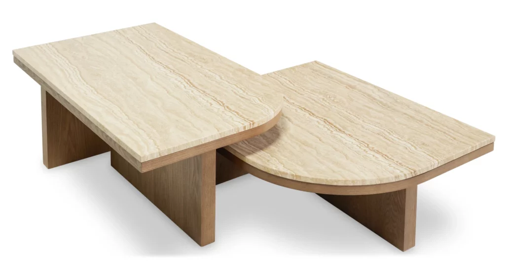 tables basse gigogne travertin