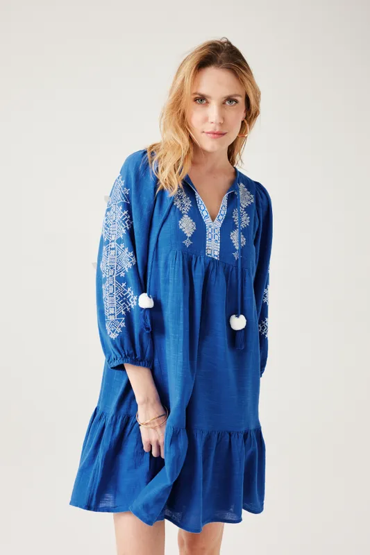 robe bleue femme