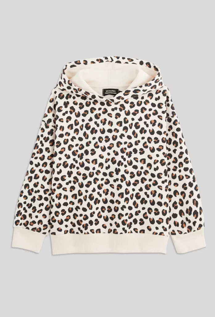 sweat capuche hoodie leopard fille