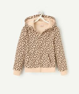Gilet sans manches imprimé léopard fille en sherpa - jet black | Tape à l'oeil