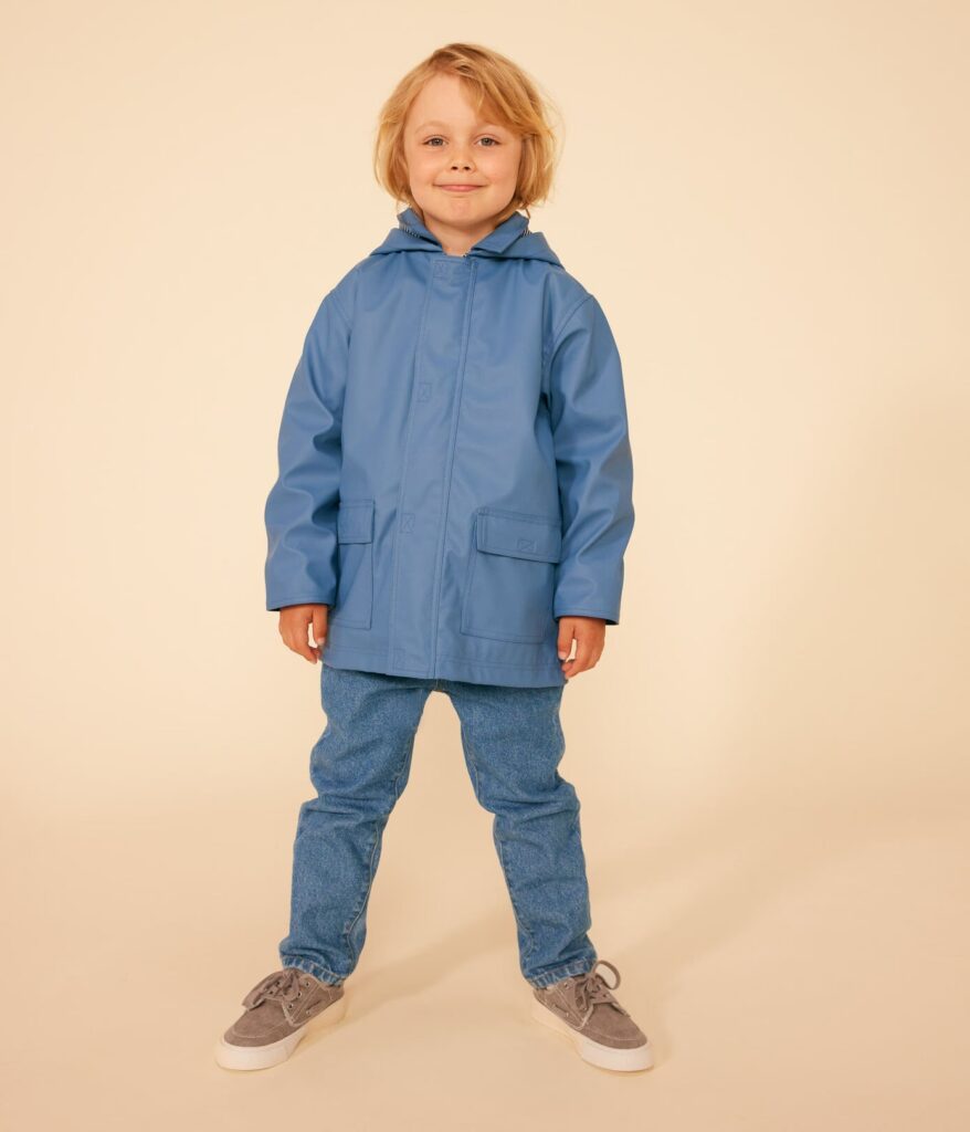Ciré Long Petit Bateau Pour Garçon - Vêtement De Pluie Enfant Bicolore - Marque Française