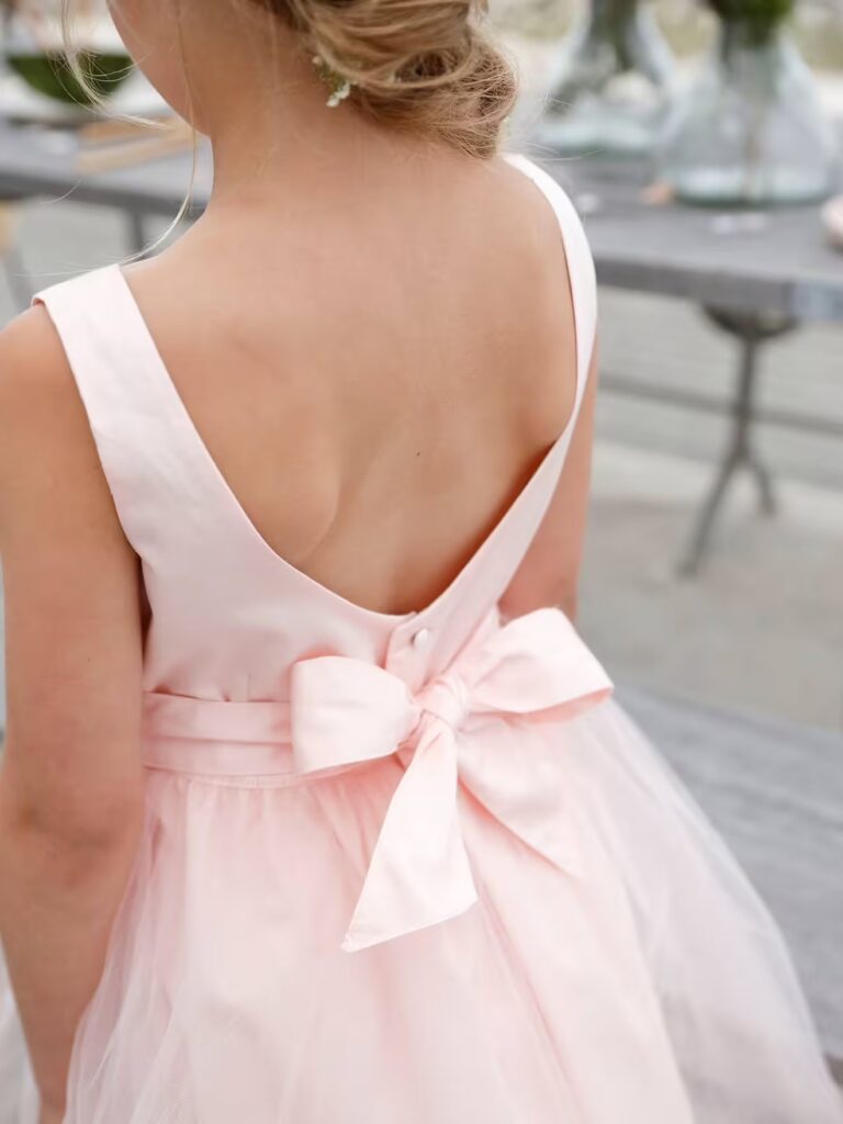 robe de ceremonie fille en satin et tulle