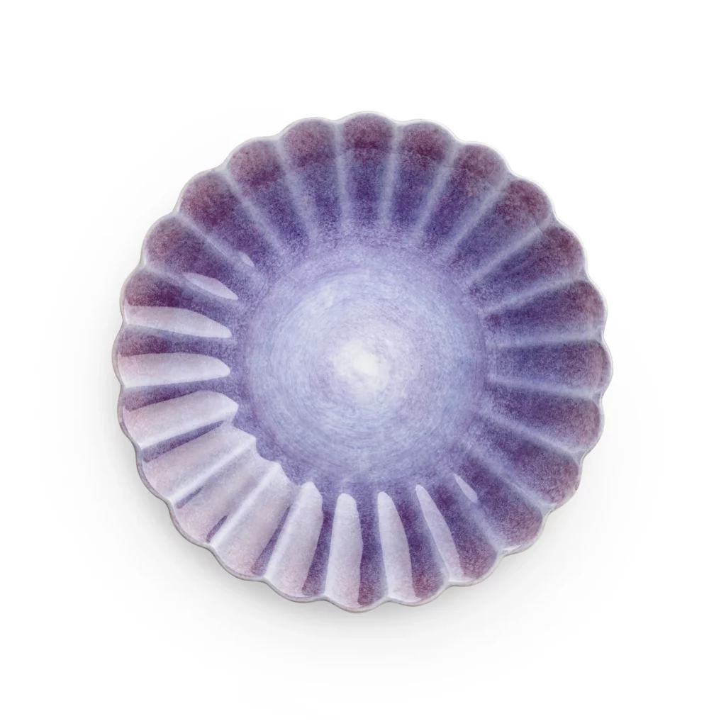 assiette festonnee lilas