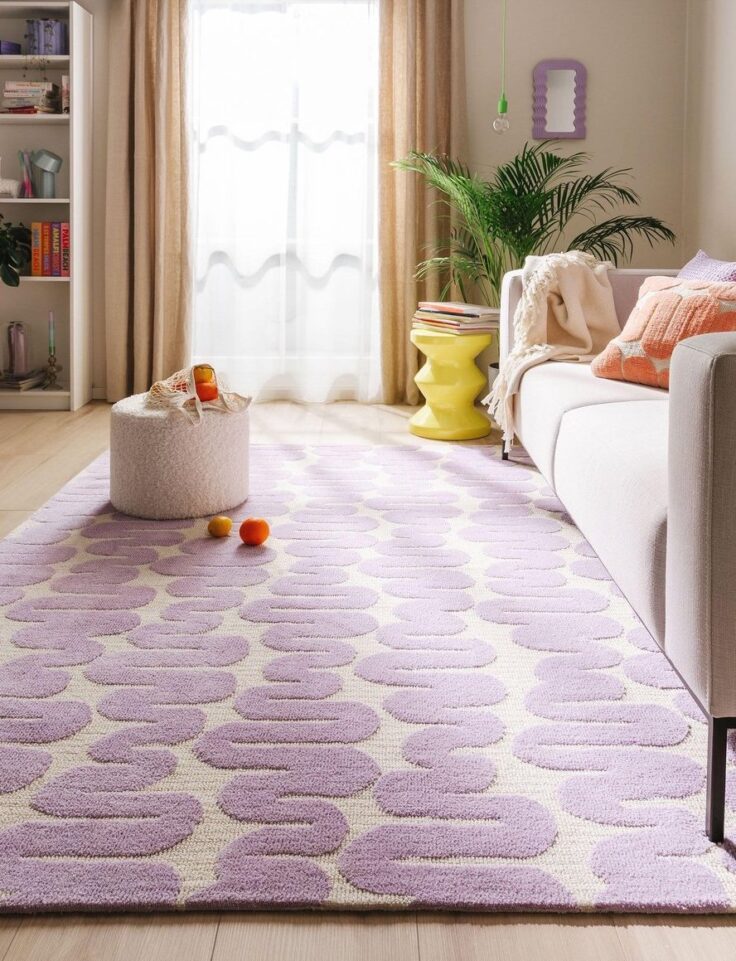 deco tapis lilas lavandes